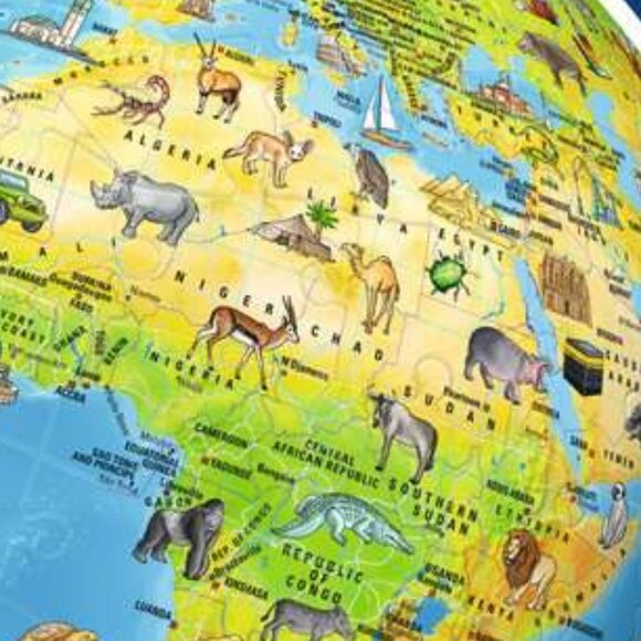 New sealed Ravensburger  3D Puzzle  - Children's World Globe 180 Piece-French - Picture 4 of 16